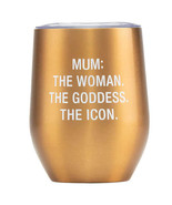 Say What Thermal Wine Thumbler 360mL - Mum the Icon - £26.58 GBP