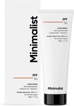 Minimalist Cream Sunscreen SPF 50 Lightweight with Multi-Vitamins, No Wh... - $16.25