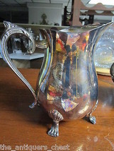 1970s Leonard Silverplate Water Pitcher with Ice  Lip 9&quot; ORIGINAL - $54.45