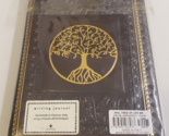 TREE OF LIFE Embossed Stitched BROWN LEATHER (Handmade in Italy) WRITING... - $33.99