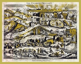 6748.World of Celestial City Pilgrims POSTER.Room Decor.Graphic house art design - £13.22 GBP+