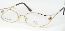 Vintage Titanium By Koko 814-1 Gold Eyeglasses Glasses Unique Frame 51-17-135mm - $54.94