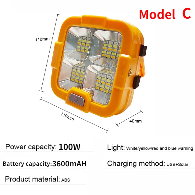 12500mAH Rechargeable Solar Camping Lantern 500W Portable Tent Light Solar Flood - £155.58 GBP