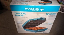 HOLSTEIN HOUSEWARES CUPCAKE MAKER NON-STICK COATING  MAKES 12 FULL SIZE ... - £74.78 GBP