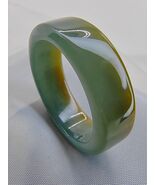 Icy Bluish Yellow 100% Natural Jadeite Jade Band Ring # US SIZE 16 # 23.... - $580.00