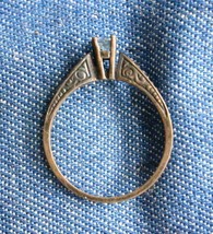 Vintage Elegant Solitaire Aquamarine Sterling Silver Ring size 6 - $49.95