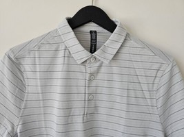 Nwt Lululemon Ssvo Grey Stripe Evolution Polo Top Shirt Men&#39;s Small - £80.13 GBP