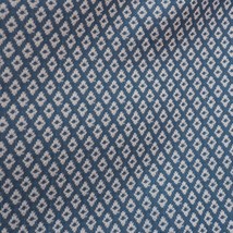 Vintage Tissu 1970&#39;s 1960&#39;s Bleu Blanc Polyester Coton Blend Tissu 60 &quot; x128 &quot; - £101.90 GBP