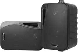 (2) HP4S-8 BK 4&quot; Outdoor/Indoor Swivel Home Theater Speakers in Black - $97.01