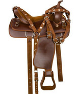 Synthetic Western Pleasure Trail Horse Saddle Tack Set Size 12&quot; To 18&quot; I... - $381.53 CAD+