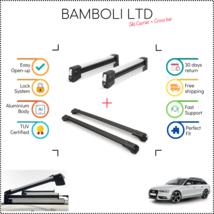 Bamboli 19&quot; Ski Carrier &amp; Black Cross Bar Set For Audi A4 Allroad 08-15 4pcs - £176.66 GBP