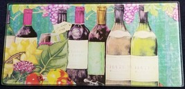 Wine Theme Collage Glass Cheese Cutting Board Home Decor - $5.93