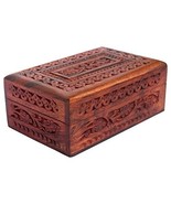 Handmade Wooden Jewellery Box for Women Wood Jewel Organizer Hand Carved... - $22.90 CAD