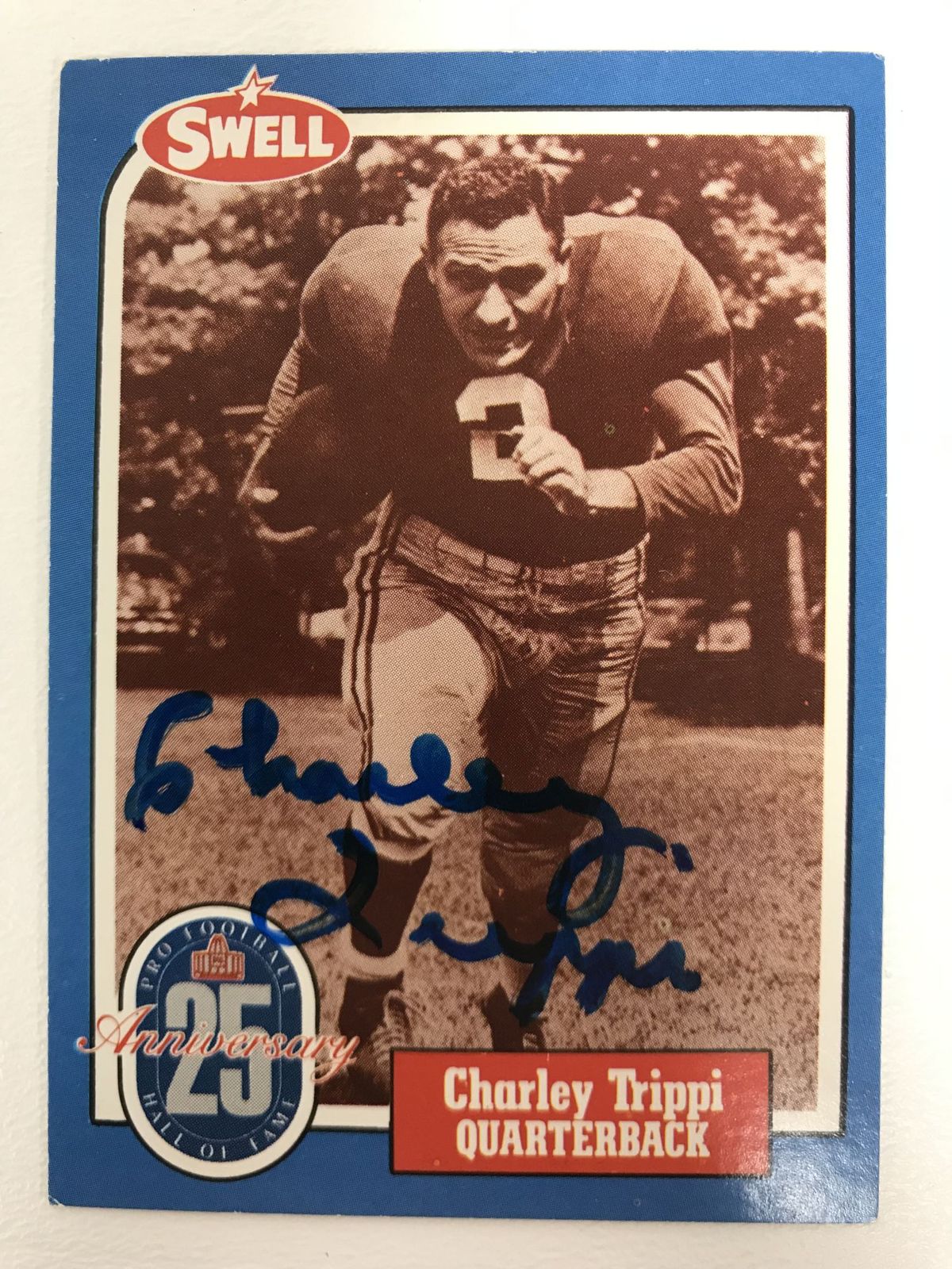 Charley Trippi Signed Autographed 1988 Swell HOF Football Card - Chicago... - $15.00