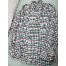 Vintage  The Territory Ahead Men Knit Shirt Long Sleeve Button Up Cotton XXL 2XL - £19.69 GBP