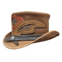 The Storm Brown Leather Top Hat - $325.00