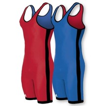 Adidas | aS103r | Red Blue Reversible Wrestling Singlet Freestyle Greco ... - £51.95 GBP