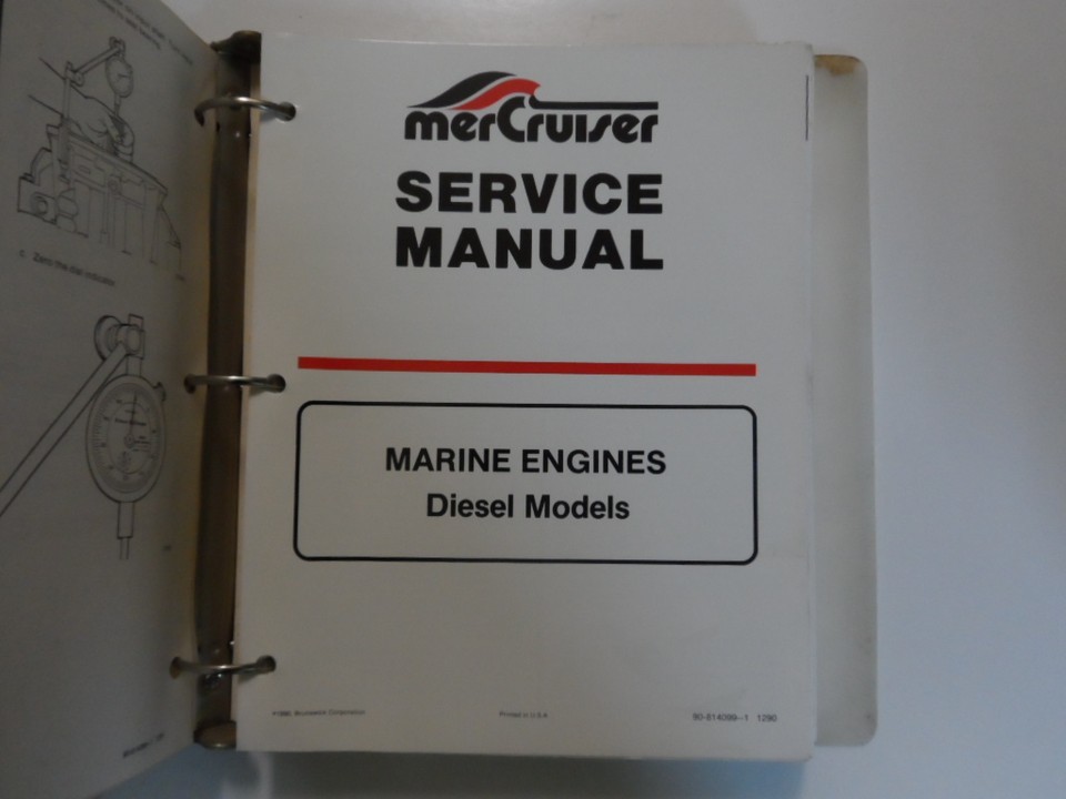 1990 Mercruiser #12 IN Line Diesel Service Repair Workshop Manual Binder... - $45.46