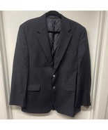 Michael Kors Mens Navy Blue 100% Wool 2 Button Blazer Size 42R Macys Sin... - £29.46 GBP