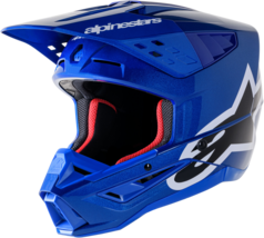 Alpinestars SM5 Corp Blue Glossy Helmet MX Motocross Moto ATV Adult Mens... - £237.70 GBP