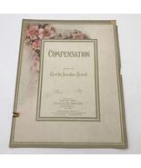 Compensation by Carrie Jacobs-Bond Antique Sheet Music 1914 Low Medium V... - $179.97 MXN