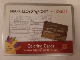 Frank Lloyd Wright Houses Coloring Cards Notecards Kit by Pomegranate Ki... - $29.99