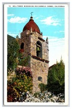 Carmel Mission Tower Monterey California CA UNP Unused WB Postcard O14 - £2.33 GBP