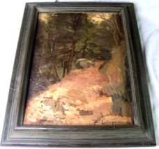 1904 Antique Laura Miller Expressionist Tree Oil Painting Impressionist - £194.68 GBP