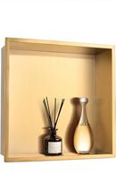Shower Niche 12" X 12” Brushed Gold Stainless Steel Niche for Shower Wal... - $49.49