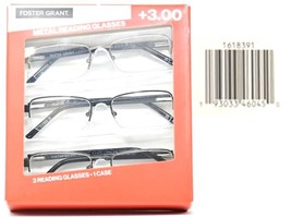 Design Optics F.G Semi-Rimless Metal Reading Glasses +3.00 3-PK 1618391 ... - $15.84