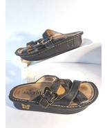 Alegria Black Leather Slides Rocker BAR Sandals Adjustable Straps US 6 E... - £47.18 GBP