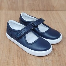 Keds Ella Mary Jane Shoes Girls Sz 8.5M Blue Leather Casual  - £23.80 GBP