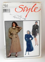 Vintage Sz PT OOP STYLE Sewing Pattern 1191 Lined Trench Coat Jacket - £15.76 GBP