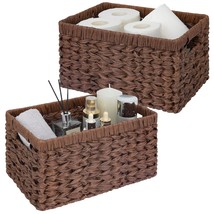 Rectangle Wicker Storage Baskets For Shelves, Organizing, Waterproof Woven Stora - £59.14 GBP