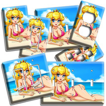 Sexy Princess Peach Anime Mario Bros Light Switch Outlet Wall Plates Room Decor - £13.66 GBP+