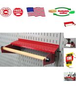 Rust-Resistant Red Wall-Mounted Pegboard Shelf Assembly for Easy Storage - $1,162.99 MXN