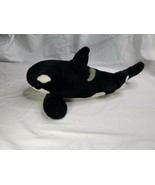Seaworld Shamu Orca Killer Whale Stuffed Animal Plush 17&quot; Sea World Blac... - £15.56 GBP