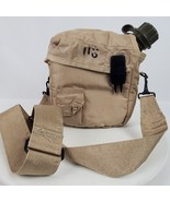 Vintage 1996 Militaria Skilcraft US Canteen in Tan Mesh Crossbody Pouch - $35.53