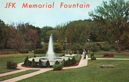 John F. Kennedy Unposted Postcard Vintage Memorial Fountain - £10.30 GBP