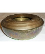 VINTAGE BRONZE EMBOSSED ASHTRAY HEAVY - $24.00