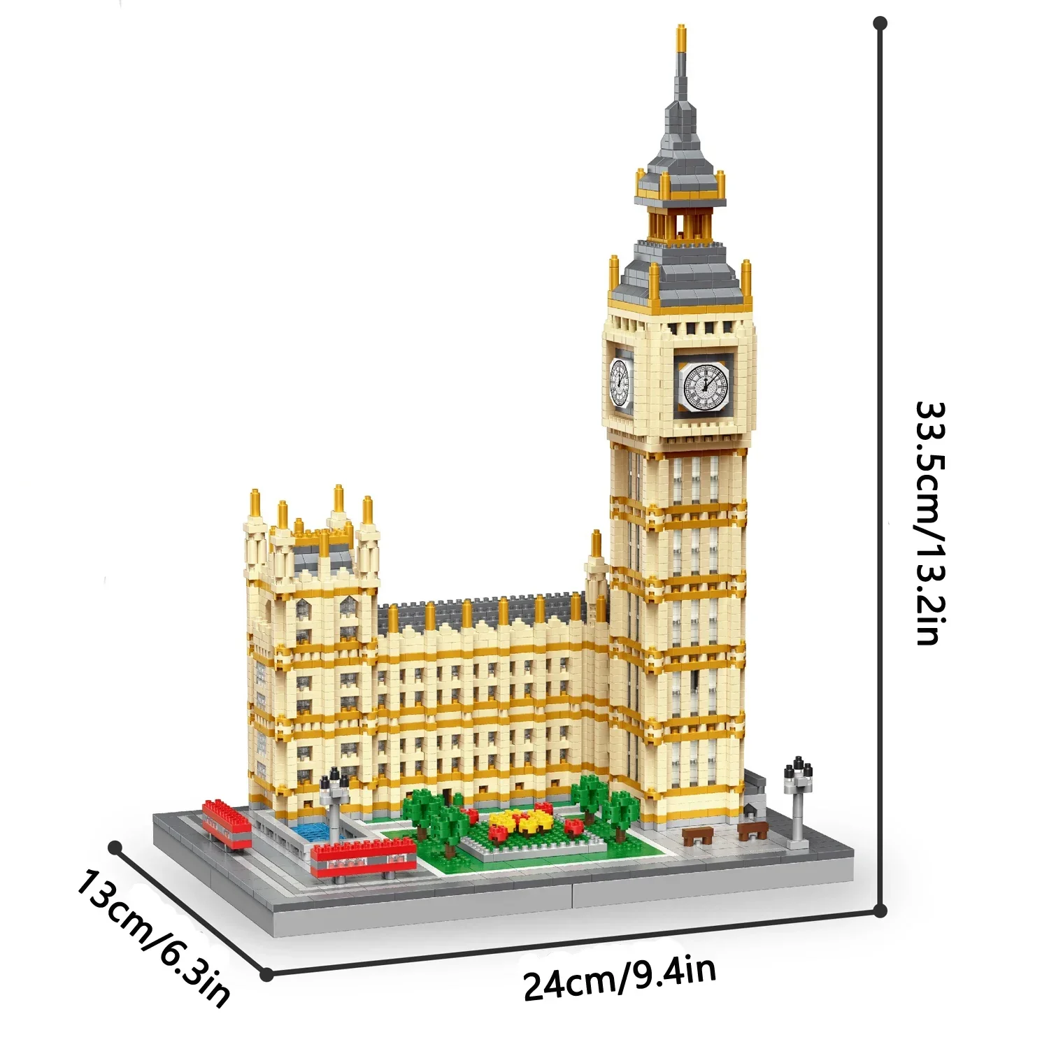 Knew Built Exquisite Paris Eiffel Tower Micro Mini -With Box LED Big Ben Blocks - $67.10