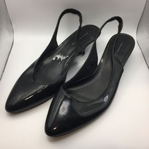 Reflections Womens Black Slingback Heels Sandals 75600-12 Church Office ... - $19.99