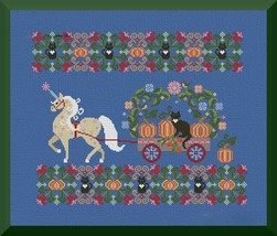 Unicorn cross stitch autumn pattern pdf - Pumpkin Harvest cross stitch c... - £6.44 GBP