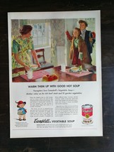 Vintage 1943 Campbell&#39;s Vegetable Soup Full Page Original Ad 823 - £5.53 GBP