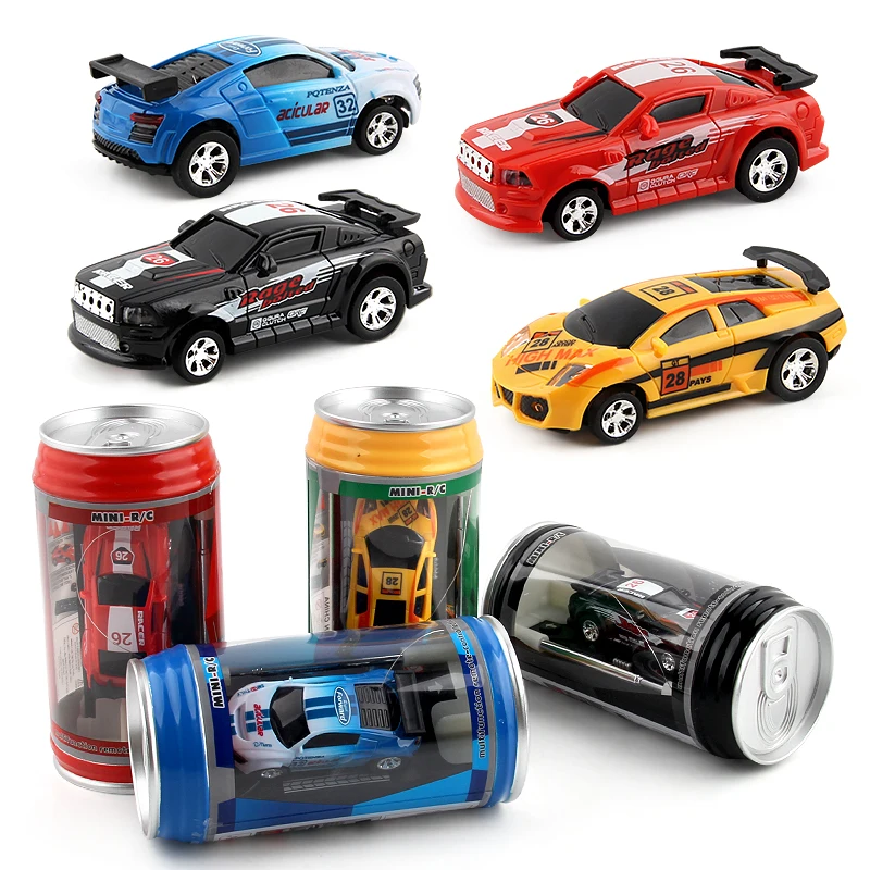 1pc Mini Canned Remote Control Racing Car Toy With Light Effect Cool Shape - £9.55 GBP+