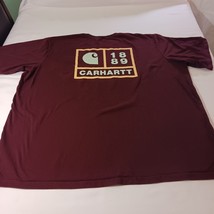 Carhartt 1889 Graphic Print Pocket T-shirt Men's Burgundy Relaxed Fit Size 4XL image 2
