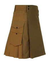 Khaki Cargo Pocket Utility kilt for Men  - $558.28 MXN