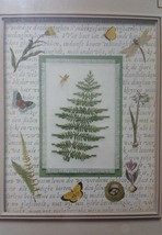 Leisure Arts Woodland Fern cross stitch kit also contains mat and golden... - $19.95
