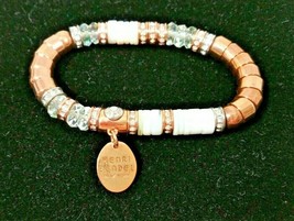 HENRI BENDEL Santorini Rose Gold Tone Crystal Beaded Stretch Bracelet - $195.00