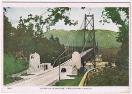 Postcard Folkard Lions Gate Bridge Vancouver British Columbia - £3.10 GBP
